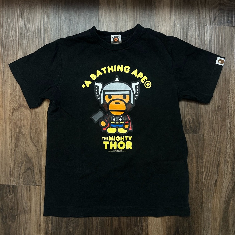 A Bathing Ape Kids Black Graphic T-Shirt